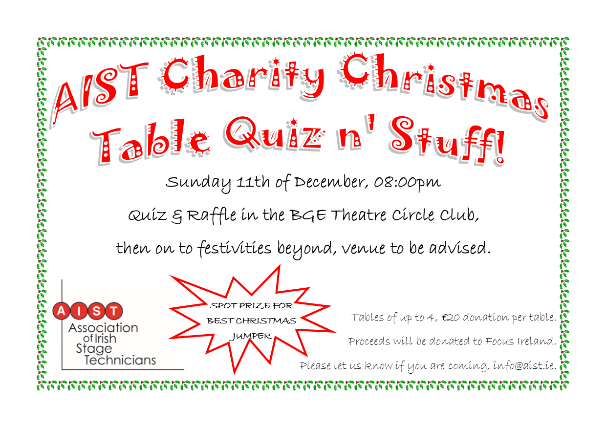 AIST Charity Christmas Table Quiz n Stuff